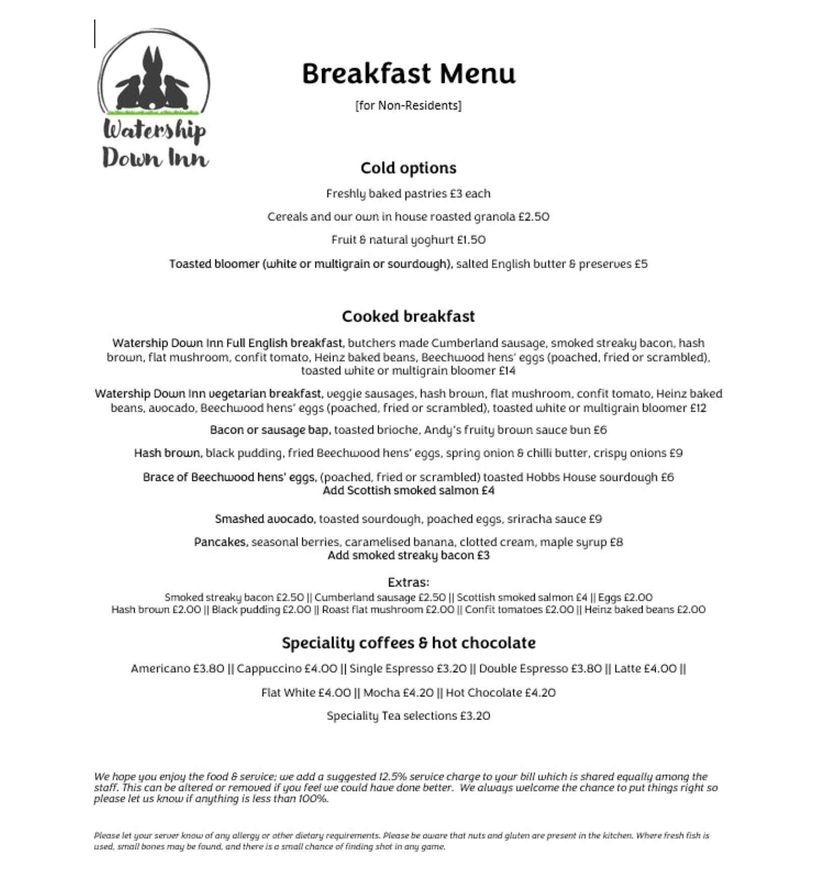 Spring 2026 Breakfast Menu