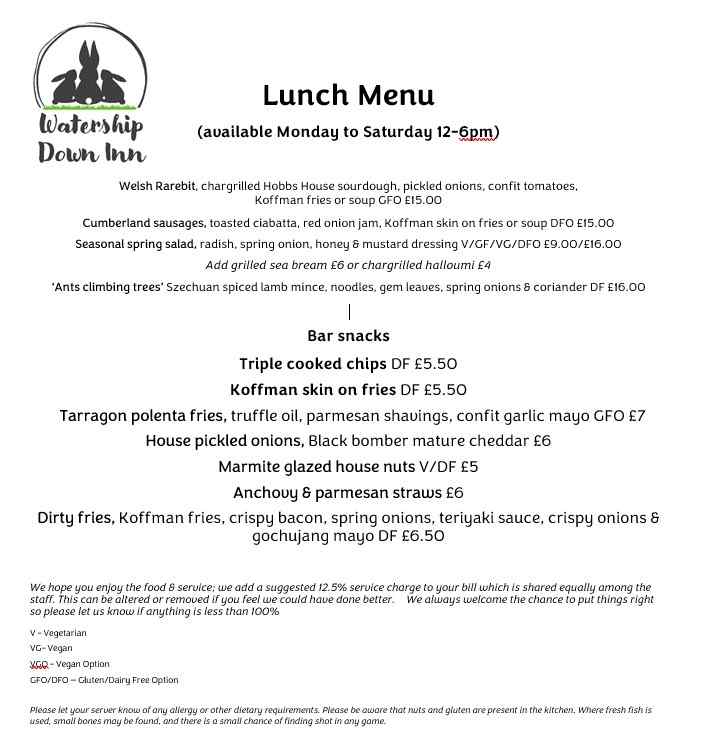 Q4 Lunch Menu